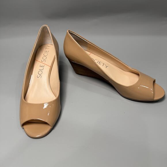 SOLE SOCIETY Peep Toe Wedges - Picture 3 of 6